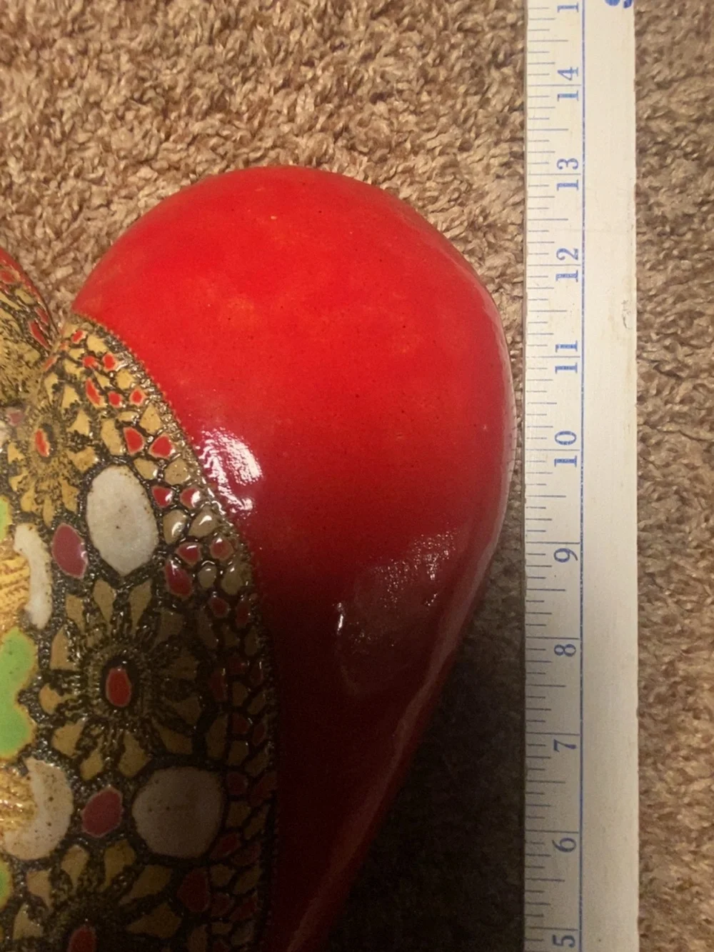 Laurie Pollpeter Eskenazi Signed Large Ceramic Radiance Heart Wall SculptureHT48